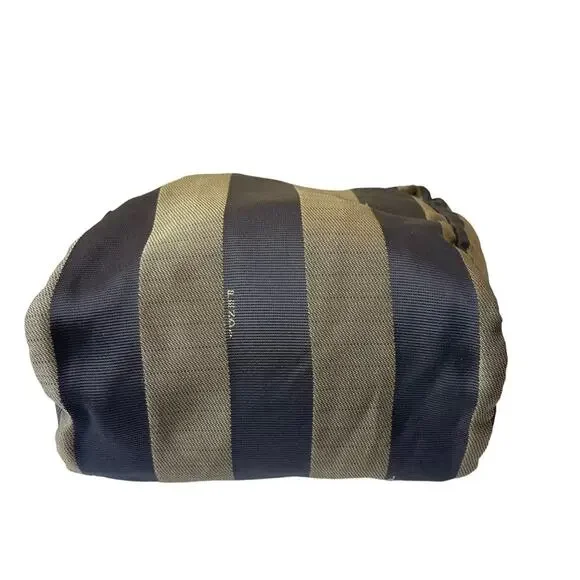 Fendi Roma Pequin Striped Brown Canvas Mini Bag - Picture 9 of 10